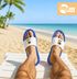 Badeschlappen Herren Damen Unisex mit Spruch Lecker Bierchen Schlappen Hamster Meme Badelatschen Party Urlaub Moonworks®preview