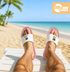 Badeschlappen Herren Damen Unisex mit Spruch Lecker Bierchen Schlappen Hamster Meme Badelatschen Party Urlaub Moonworks®preview