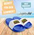 Badeschlappen Herren Malle-Letten Outfit Accessoires Urlaub Badelatschen Lustig mit Spruch Unisex Badeschuhe Moonworks®preview