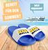 Badeschlappen Herren Malle-Letten Outfit Accessoires Urlaub Badelatschen Lustig mit Spruch Unisex Badeschuhe Moonworks®preview