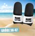 Badeschlappen personalisiert mit Name Letten Unisex Herren Damen Badeschuhe lustiges Geschenk mit Wunschname Moonworks®preview