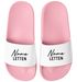 Badeschlappen personalisiert mit Name Letten Unisex Herren Damen Badeschuhe lustiges Geschenk mit Wunschname Moonworks®preview