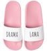 Badeschlappen Spruch Lustig  Badelatschen Unisex mit Aufdruck Drama Lama Herren Damen Badeschuhe Urlaubs Gadget Moonworks®preview