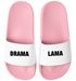 Badeschlappen Spruch Lustig  Badelatschen Unisex mit Aufdruck Drama Lama Herren Damen Badeschuhe Urlaubs Gadget Moonworks®preview