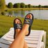 Badeschlappen Spruch Spritz Please Badelatschen Damen Aufdruck bedruckt Sommer Urlaub Accessoire Moonworks®preview