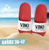 Badeschlappen Vino-Letten Unisex mit Aufdruck Spruch Lustig Wein Herren Damen Badeschuhe Geschenk Weinliebhaber Moonworks®preview