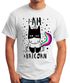 Batcorn Shirt Herren Einhorn Unicorn Fun-Shirt Moonworks®preview