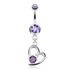 Bauchnabel Piercing Herz Liebe Zirkonia Strass Kristall Anhänger 316L Edelstahlpreview