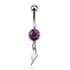 Bauchnabelpiercing Blitz Lightning Zirkonia Kristall Autiga®preview