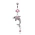 Bauchnabelpiercing Delphin Zirkonia Kristall Strass 316L Edelstahlpreview