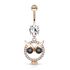 Bauchnabelpiercing Eule Owl Anhänger Zirkonia Kristalle Bananabell Chirurgenstahl 316L Edelstahl Autiga®preview