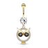 Bauchnabelpiercing Eule Owl Anhänger Zirkonia Kristalle Bananabell Chirurgenstahl 316L Edelstahl Autiga®preview