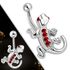 Bauchnabelpiercing Gecko Eidechse Anhänger Zirkonia Kristalle Bananabell Chirurgenstahl 316L Edelstahl Autiga®preview