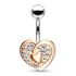 Bauchnabelpiercing Herz Heart Anhänger Zirkonia Kristalle Bananabell Chirurgenstahl 316L Edelstahl Autiga®preview