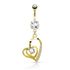 Bauchnabelpiercing Herz Herzen Heart Anhänger Strass Zirkonia Kristall Autiga®preview