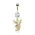 Bauchnabelpiercing Original Playboy® Bunny Piercing 14 Karat vergoldet Hase Anhängerpreview