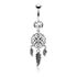 Bauchnabelpiercing Traumfänger Anhänger Federn Zirkonia Dreamcatcher Autiga®preview