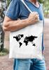 Baumwolltasche Weltkarte World Map Stoffbeutel Jutebeutel Baumwollbeutel Autiga®preview