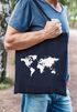 Baumwolltasche Weltkarte World Map Stoffbeutel Jutebeutel Baumwollbeutel Autiga®preview