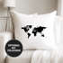 bedruckter Kissenbezug 40x40 Weltkarte World Map Kissen-Hülle Baumwolle Autiga®preview
