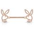 Brustwarzen Piercing Original Playboy® Bunny Hase Nippelpiercing Brustpiercing Zirkonia Kristall Autiga®preview