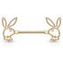 Brustwarzen Piercing Original Playboy® Bunny Hase Nippelpiercing Brustpiercing Zirkonia Kristall Autiga®preview