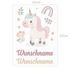 Bügelbilder Set für Kinder Personalisiert Prinzessin Einhorn Wunschname Patches zum Aufbügeln auf Textilien Moonworks®preview