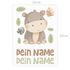 Bügelbilder-Set für Kinder Wilde Tiere Safari Personalisiert Wunschname Patches zum Aufbügeln auf Textilien Moonworks®preview