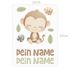 Bügelbilder-Set für Kinder Wilde Tiere Safari Personalisiert Wunschname Patches zum Aufbügeln auf Textilien Moonworks®preview