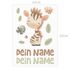 Bügelbilder-Set für Kinder Wilde Tiere Safari Personalisiert Wunschname Patches zum Aufbügeln auf Textilien Moonworks®preview