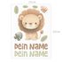 Bügelbilder-Set für Kinder Wilde Tiere Safari Personalisiert Wunschname Patches zum Aufbügeln auf Textilien Moonworks®preview