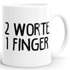 Büro-Tasse 2 Worte 1 Finger Spruchtasse Kaffeetasse MoonWorks® preview