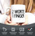 Büro-Tasse 2 Worte 1 Finger Spruchtasse Kaffeetasse MoonWorks® preview