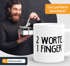 Büro-Tasse 2 Worte 1 Finger Spruchtasse Kaffeetasse MoonWorks® preview
