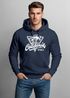 California Republic Hoodie Herren Wave Surf bedruckt Kapuzen-Pullover Männer Neverless®preview