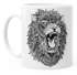 coole Tasse mit brüllendem Zentangle Löwe einfarbige Kaffeetasse Autiga®preview
