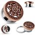 cooler Flesh Tunnel Blume Flower Lotus Ohr Piercing Chirurgenstahl Screw Fitpreview