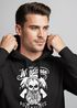 Cooler Herren Kapuzen-Pullover Lumberjack Hipster Bart Totenkopf Neverlesspreview