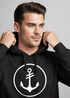 Cooler Kapuzen-Pullover Herren Anker Round Hoodie Männer Neverless®preview