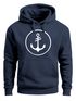 Cooler Kapuzen-Pullover Herren Anker Round Hoodie Männer Neverless®preview