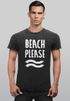 Cooles Angesagtes Herren T-Shirt Vintage Shirt Beach Please Urlaub Strand Aufdruck Used Look Slim Fit Neverless®preview