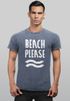 Cooles Angesagtes Herren T-Shirt Vintage Shirt Beach Please Urlaub Strand Aufdruck Used Look Slim Fit Neverless®preview
