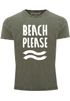 Cooles Angesagtes Herren T-Shirt Vintage Shirt Beach Please Urlaub Strand Aufdruck Used Look Slim Fit Neverless®preview