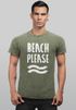 Cooles Angesagtes Herren T-Shirt Vintage Shirt Beach Please Urlaub Strand Aufdruck Used Look Slim Fit Neverless®preview
