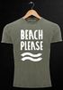 Cooles Angesagtes Herren T-Shirt Vintage Shirt Beach Please Urlaub Strand Aufdruck Used Look Slim Fit Neverless®preview