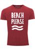 Cooles Angesagtes Herren T-Shirt Vintage Shirt Beach Please Urlaub Strand Aufdruck Used Look Slim Fit Neverless®preview