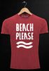 Cooles Angesagtes Herren T-Shirt Vintage Shirt Beach Please Urlaub Strand Aufdruck Used Look Slim Fit Neverless®preview