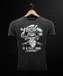 Cooles Angesagtes Herren T-Shirt Vintage Shirt Biker Spruch Motiv Totenkopf Aufdruck Used Look Slim Fit Neverless®preview