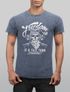 Cooles Angesagtes Herren T-Shirt Vintage Shirt Biker Spruch Motiv Totenkopf Aufdruck Used Look Slim Fit Neverless®preview
