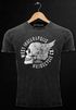 Cooles Angesagtes Herren T-Shirt Vintage Totenkopf Skull Wings Used Look Slim Fit Neverless®preview